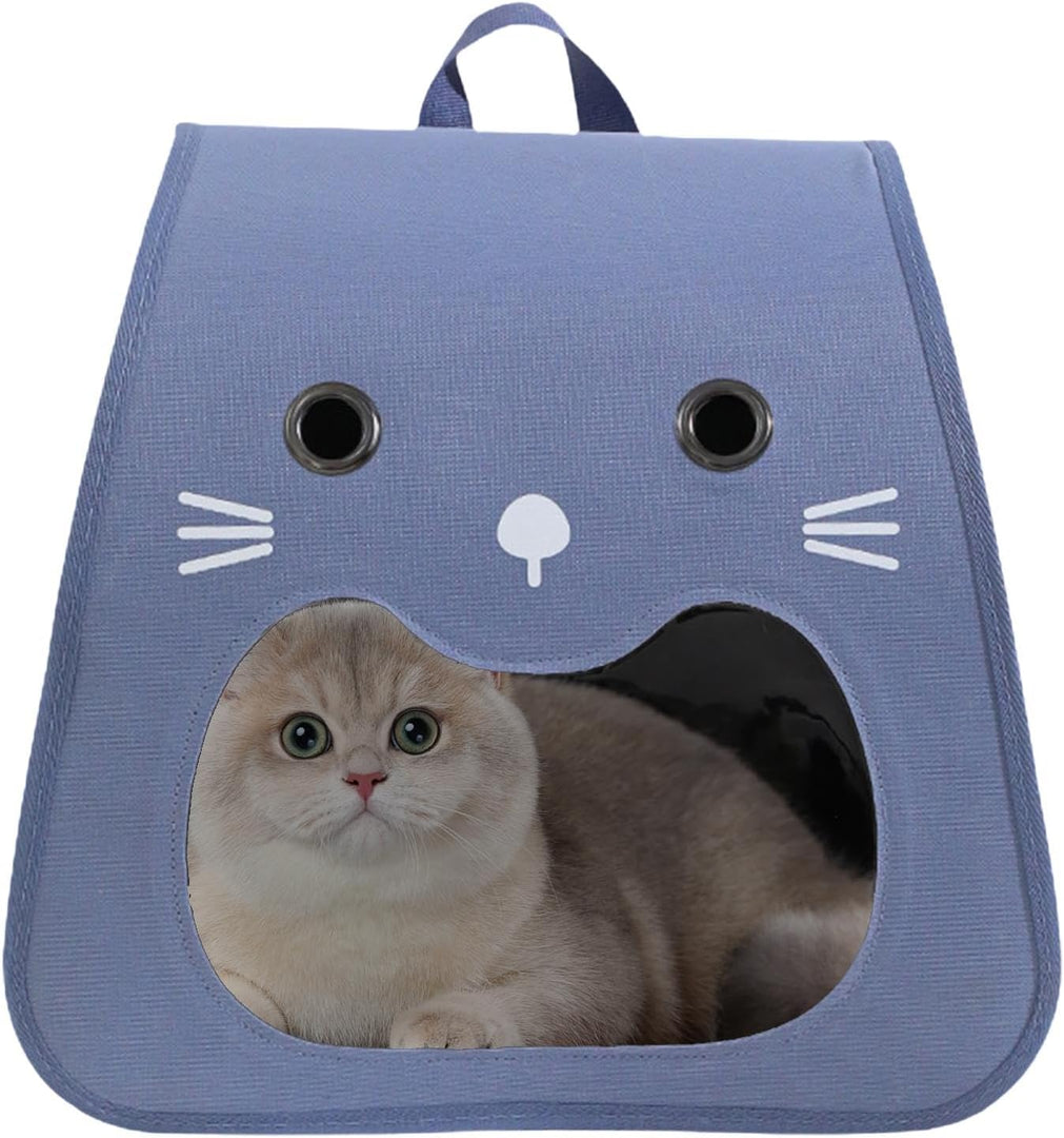 Cat-Face Breathable Pet Carrier – Comfortable Travel for Your Feline