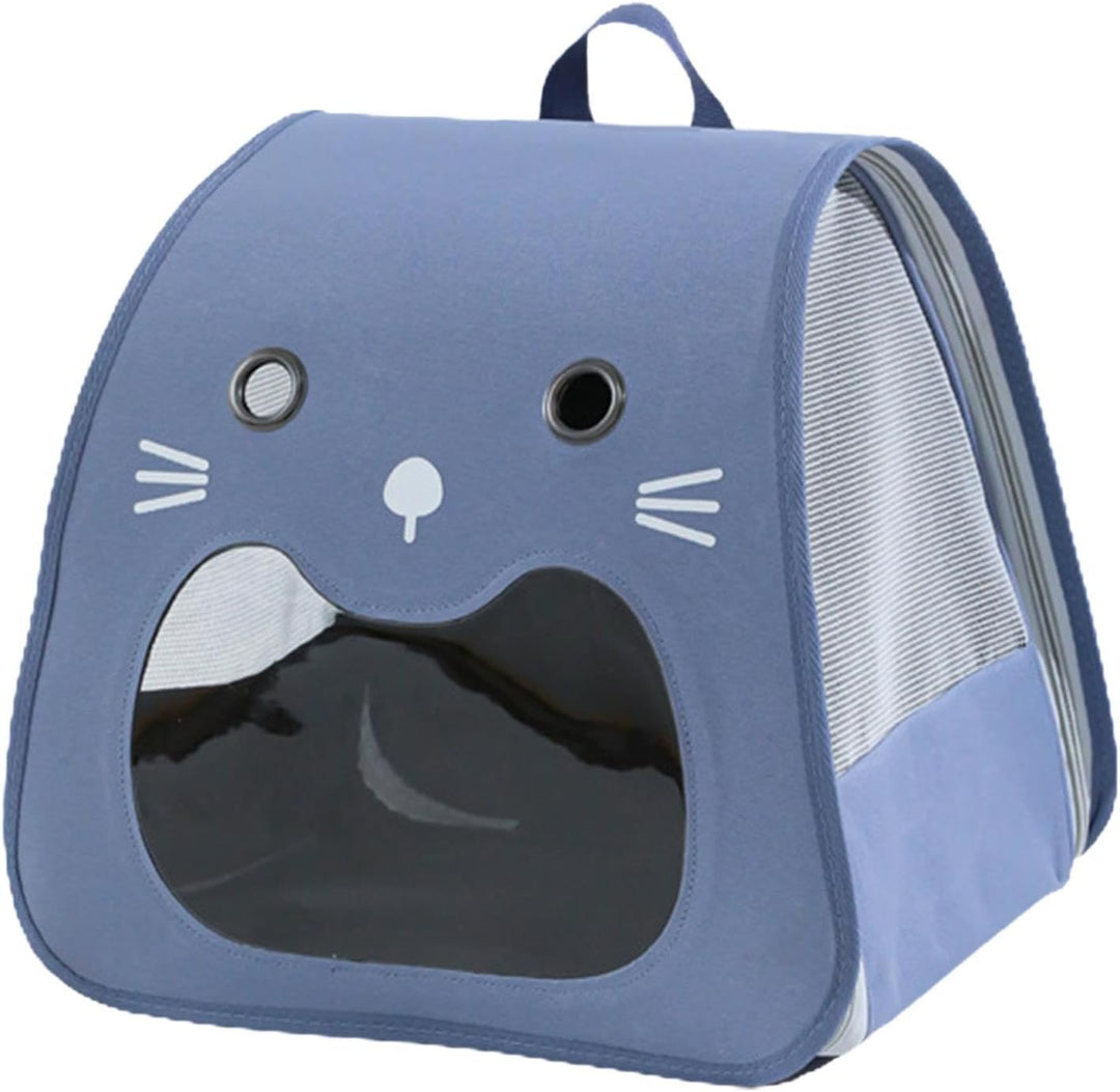 Cat-Face Breathable Pet Carrier – Comfortable Travel for Your Feline
