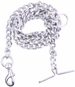 Load image into Gallery viewer, Premium Heavy-Duty Iron Dog Chain Leash with T-Bar &amp; Swivel Snap Hook