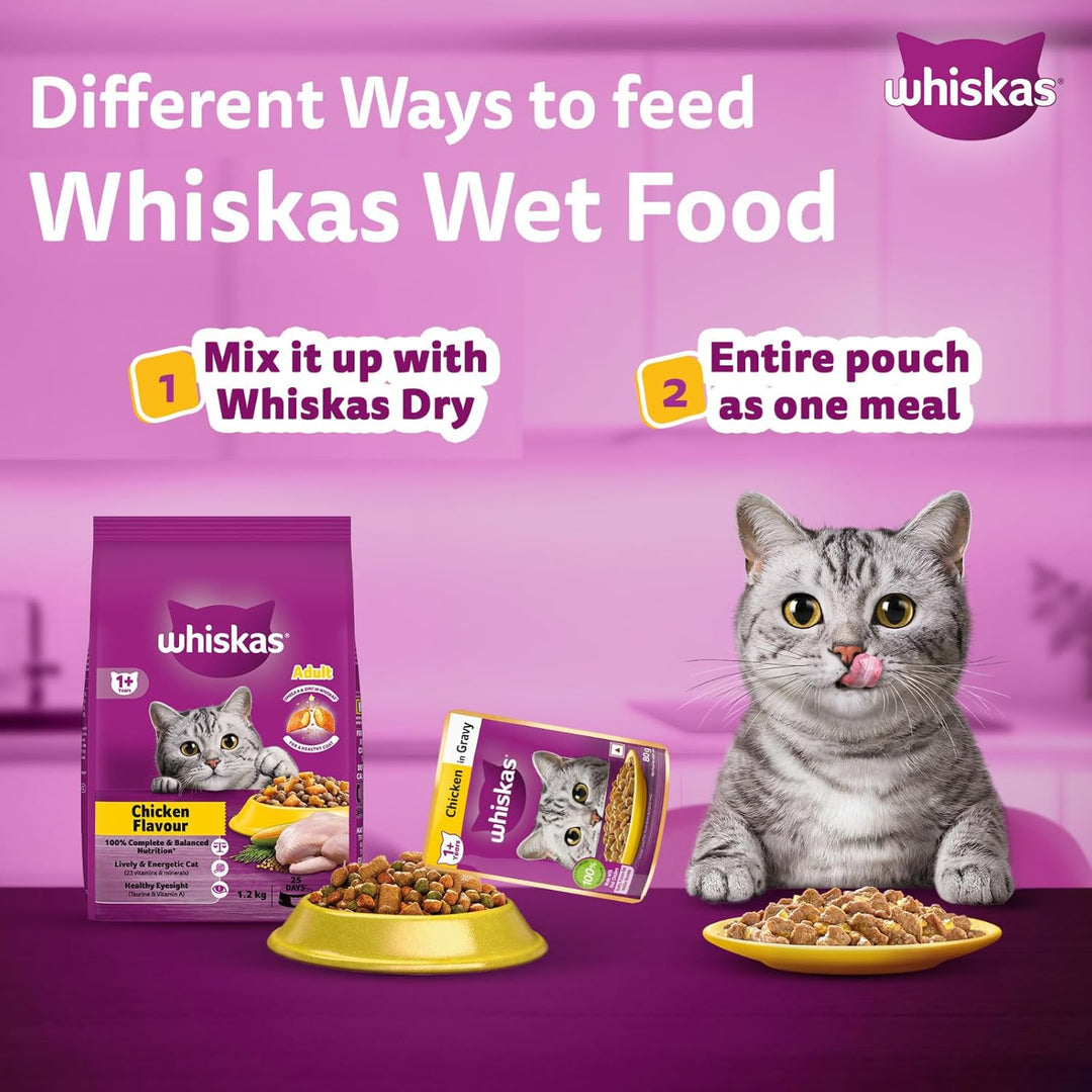 Whiskas Adult Chicken Gravy 80Gm