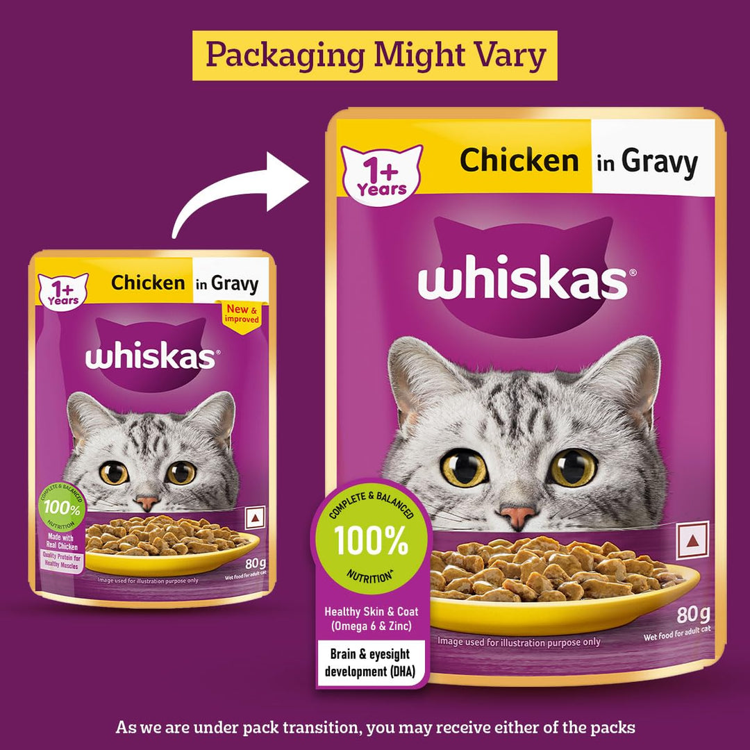 Whiskas Adult Chicken Gravy 80Gm
