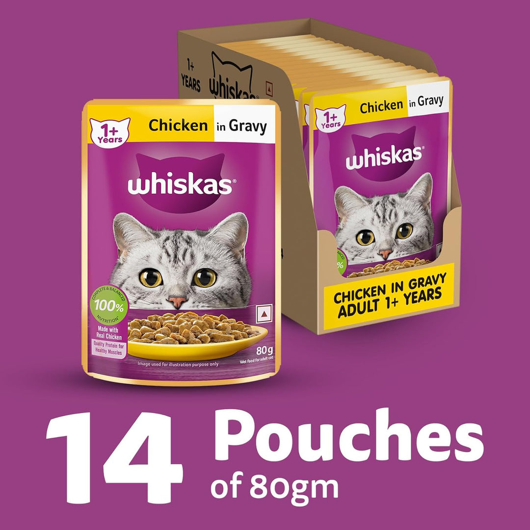 Whiskas Adult Chicken Gravy 80Gm