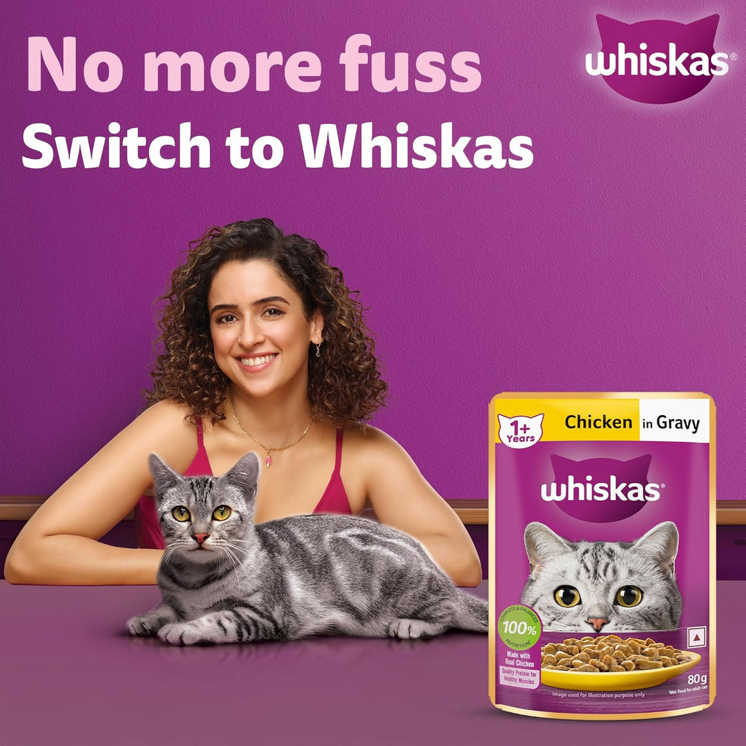 Whiskas Adult Chicken Gravy 80Gm