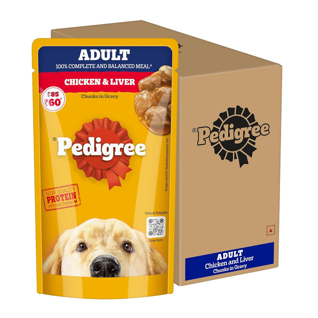 Pedigree Adult Chicken & Liver Gravy 130gm
