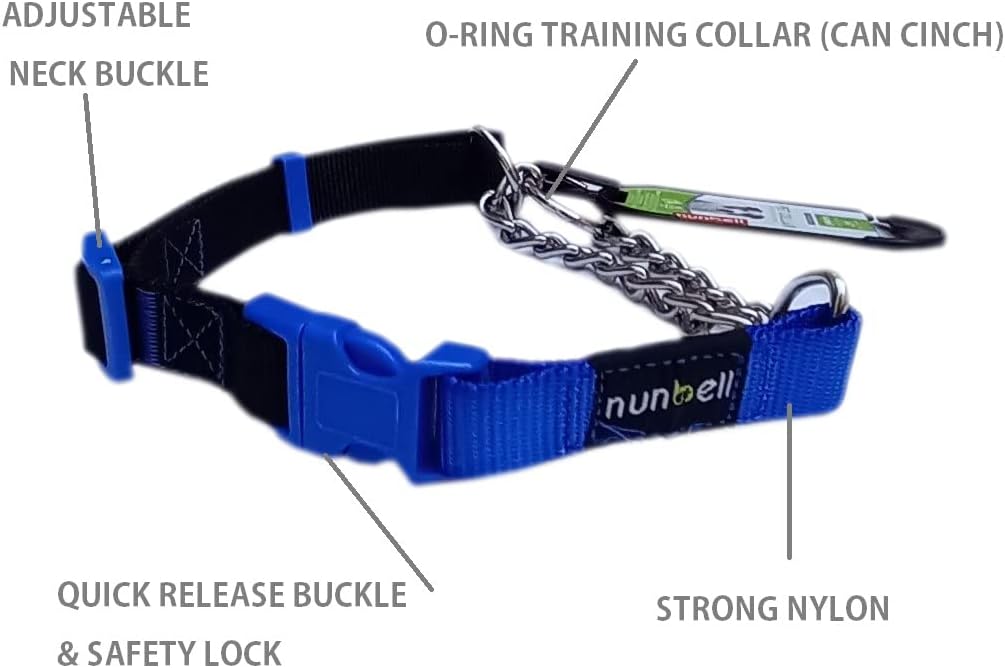Nunbell Adjustable Half-Choke Dog Training Collar
