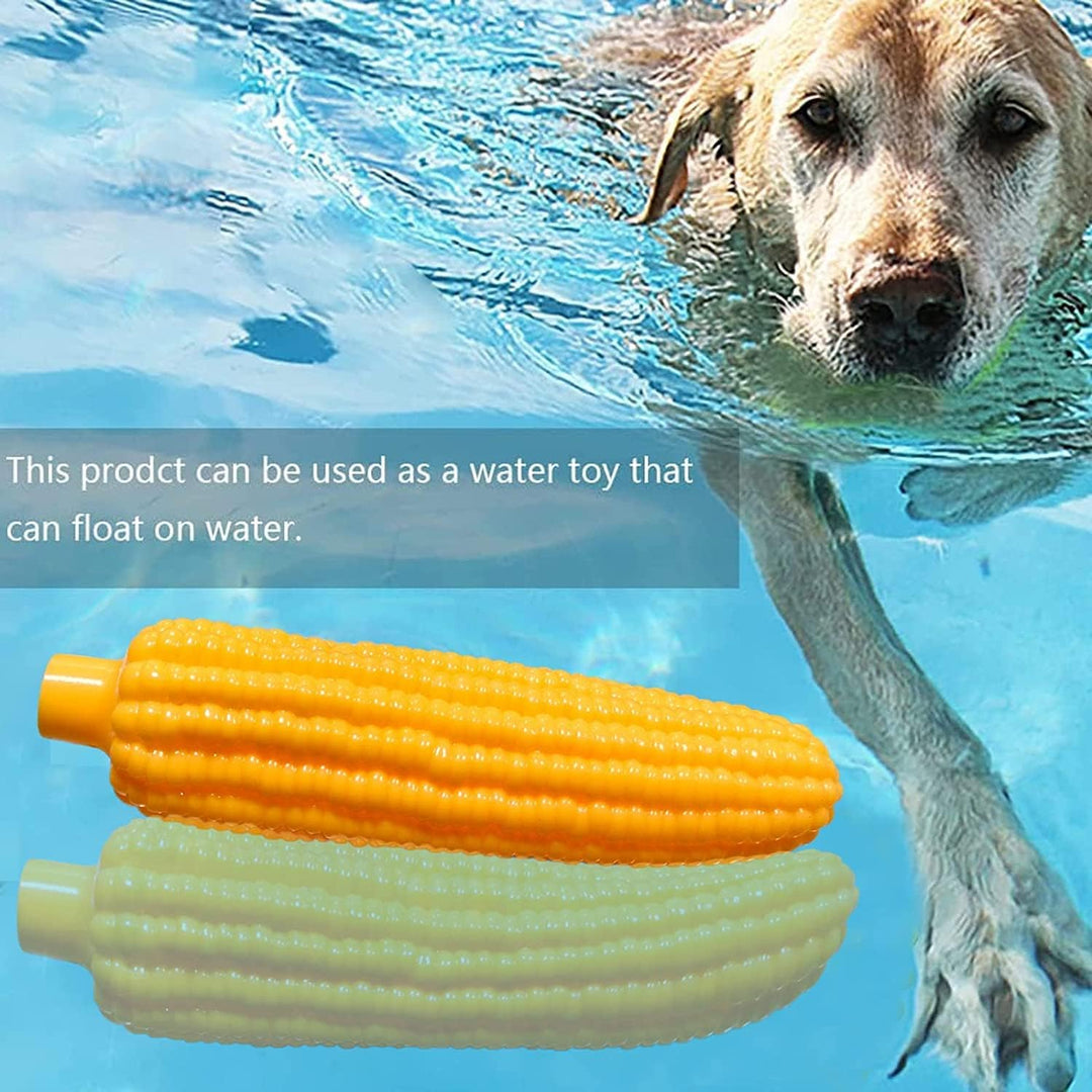 Squeaky Corn Vinyl Dog Toy – Floating Chew & Teeth Cleaning Toy
