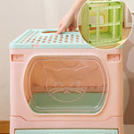 Load image into Gallery viewer, Foldable Enclosed Cat Litter Box with Drawer &amp; Scoop | Anti-Tracking Top Exit