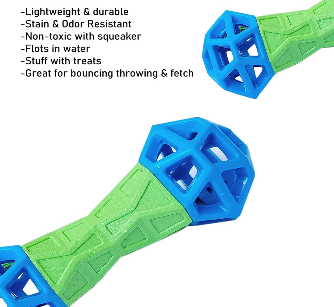 Holy Paws: Fun 'n' Play Geometric Dumbbell Dog Toy
