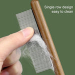Load image into Gallery viewer, Bamboo Round Handle Single Pet Comb