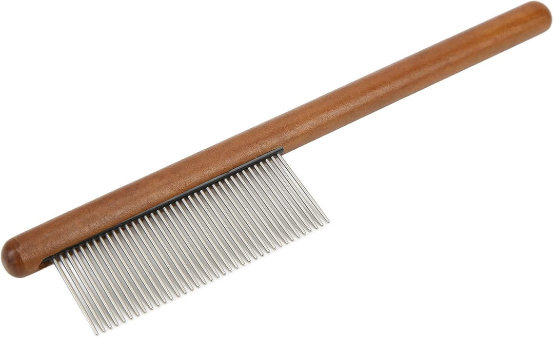 Bamboo Round Handle Single Pet Comb