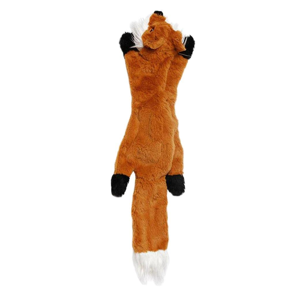 Holy Paws Squeaky Unstuffed Plush Fox Dog Toy (45cm)