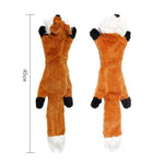 Load image into Gallery viewer, Holy Paws Squeaky Unstuffed Plush Fox Dog Toy (45cm)