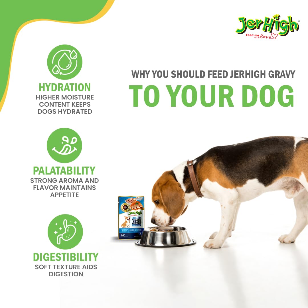 Jerhigh Roasted Duck Gravy Dog Wet Food – 120gm x 12 Pouches