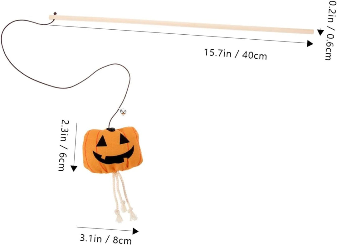 SmartyPet Halloween Pumpkin Cat Teaser Wand