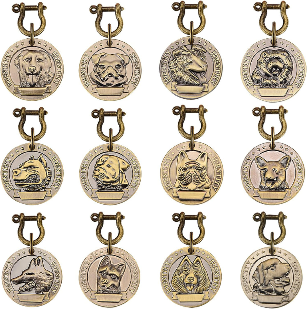 Smarty Pet Antique Brass Dog Breed ID Tags – Personalized Identity Charms