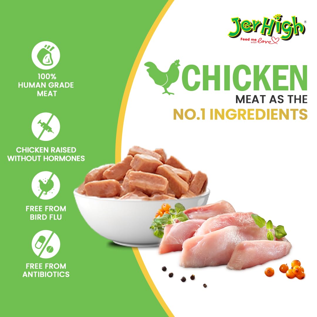 Jerhigh Chicken & Liver Gravy Dog Wet Food – 120gm x 12 Pouches