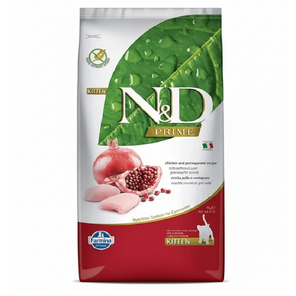 Farmina N&D Prime Grain-Free Chicken & Pomegranate Dry Kitten Food - 5Kg