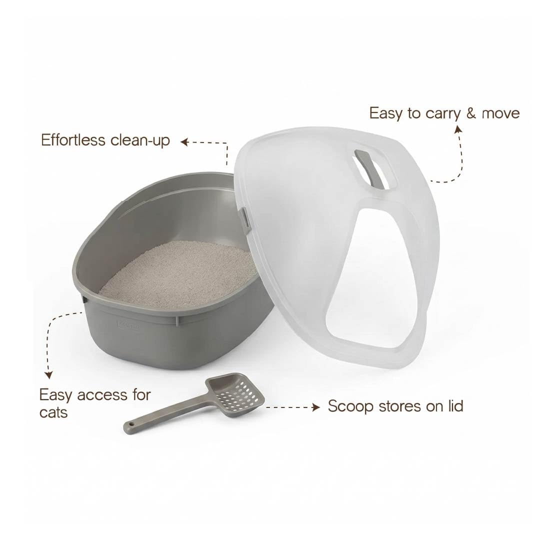 Tilting Heads Premium Hooded Cat Litter Box (LB001)
