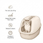Load image into Gallery viewer, Tilting Heads Premium Hooded Cat Litter Box (LB001)