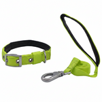 Load image into Gallery viewer, Leash &amp; Collar-Plain Nylon Padded for Dogs (Color May Vary)