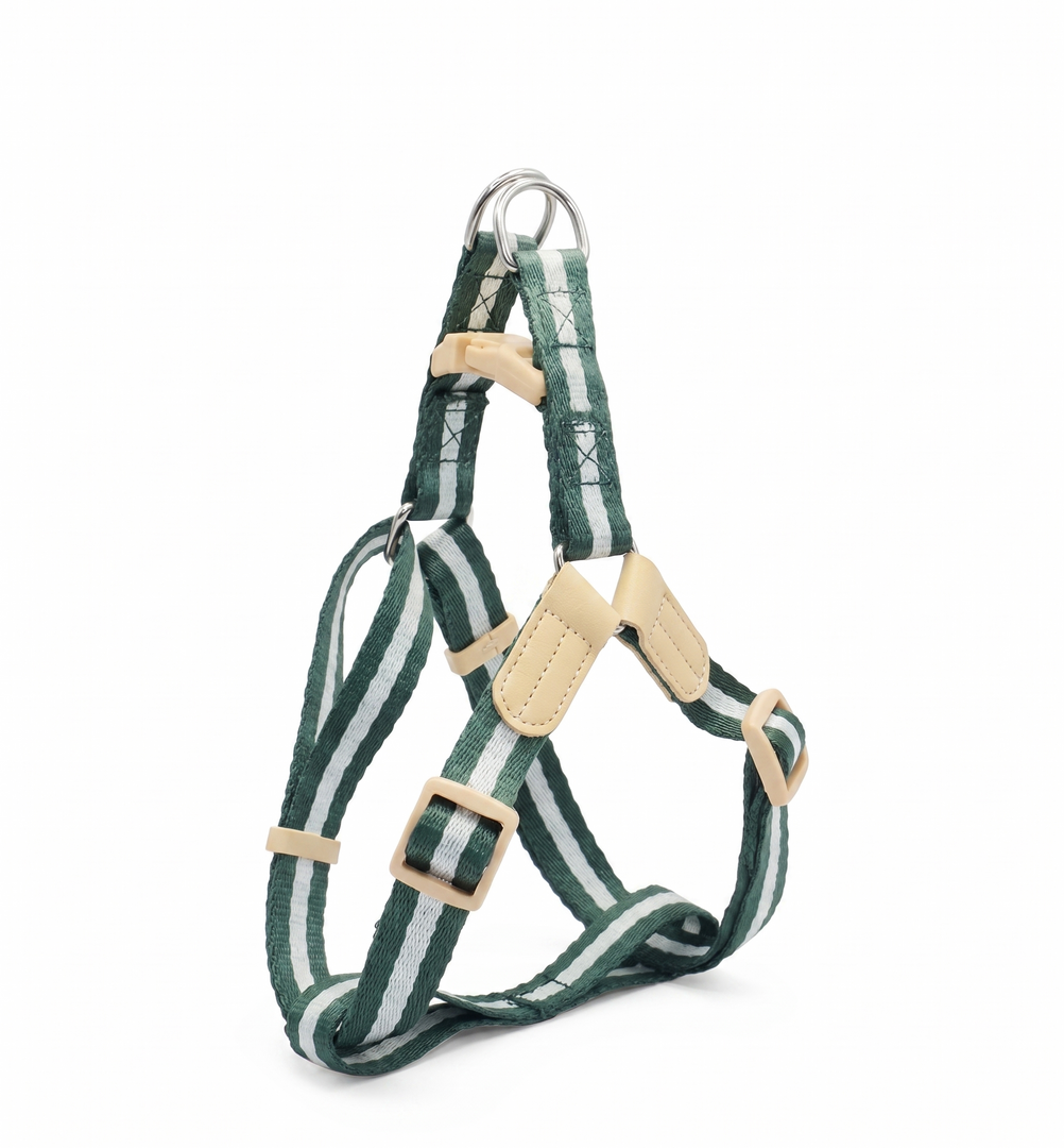 Nunbell Reflective Step-In Dog Harness – Nylon & Leather Accents