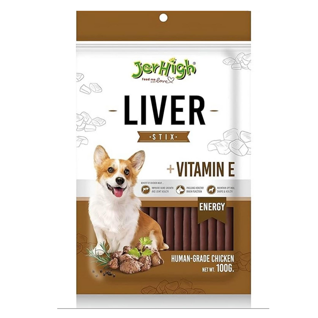 JerHigh Liver Dog Treats – High Protein Real Meat Snack for Dogs