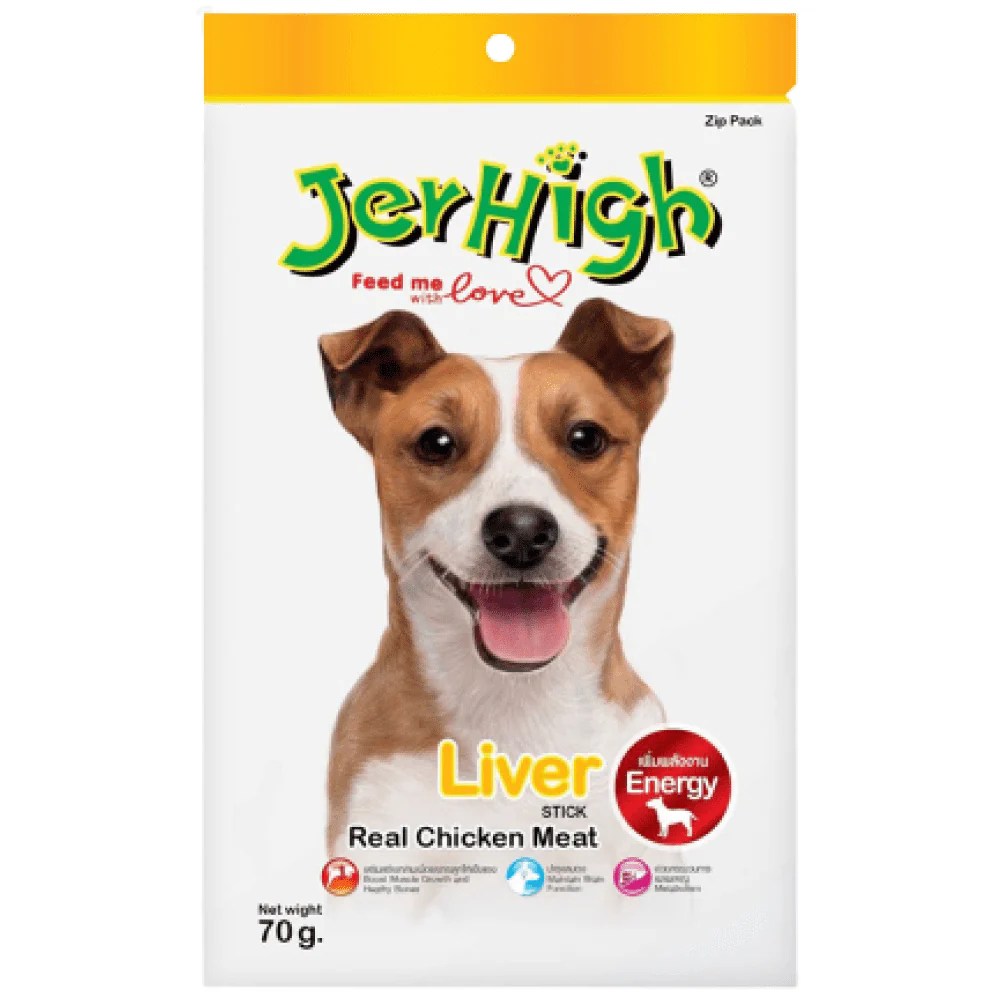 JerHigh Liver Dog Treats – High Protein Real Meat Snack for Dogs