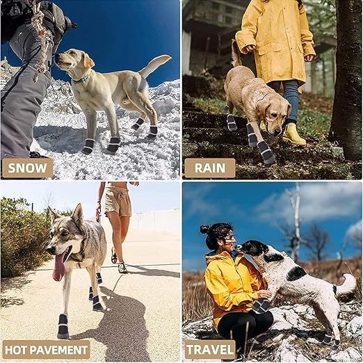Holy Paws Pod Long Dog Shoes | Waterproof Non-Slip Winter & Summer Boots
