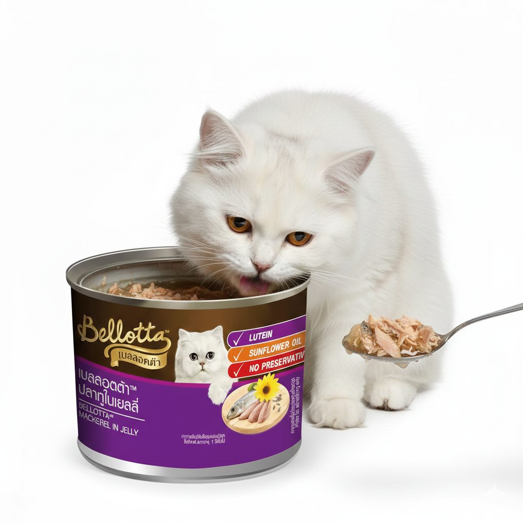 Bellotta Mackerel in Jelly Wet Cat Food (185g Can)