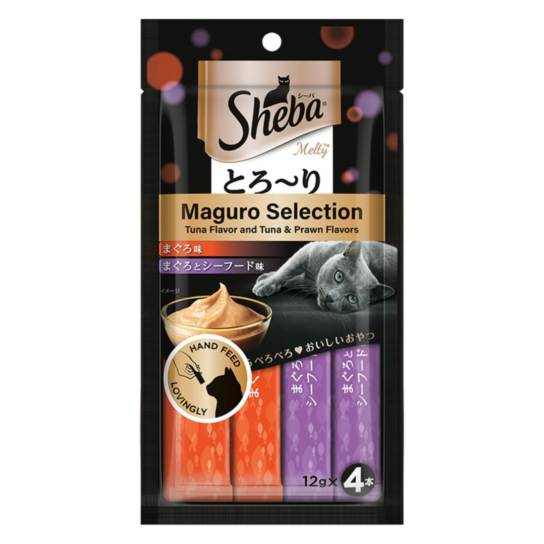 Sheba Maguro Selection Tuna Flavour and Tuna Prawn Flavours 48gm
