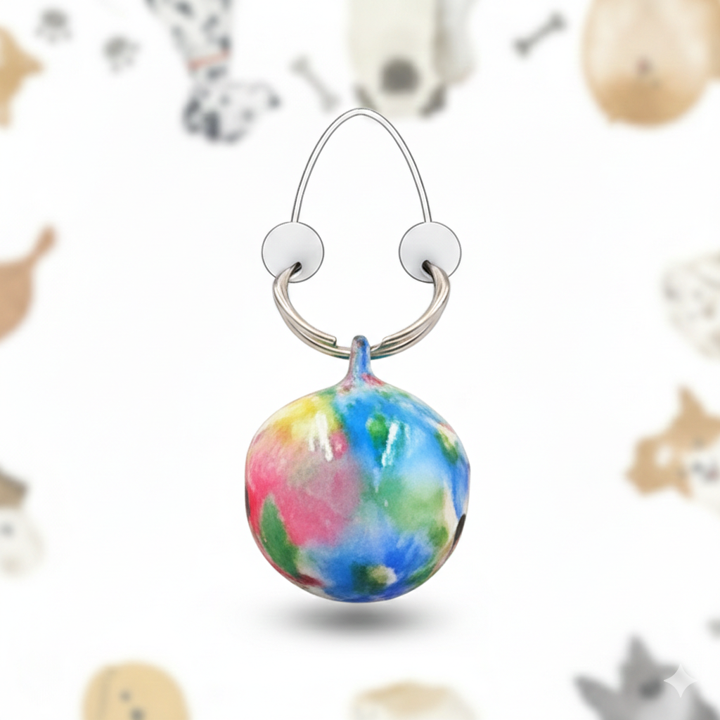 Smarty Pet Ting Ting Bell - XL Marble Print | Durable Dog & Cat Collar Bell