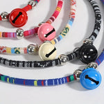 Load image into Gallery viewer, Adjustable Ethnic Style Cat Collar Necklace with Crisp Charm Bell