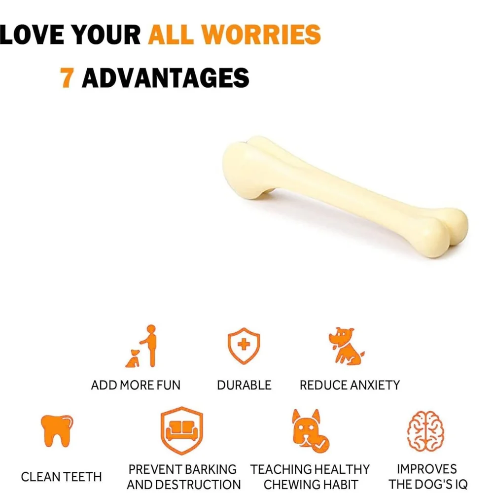 Nylon Durable Non-Toxic Dog Bone Toy - Large (22cm)