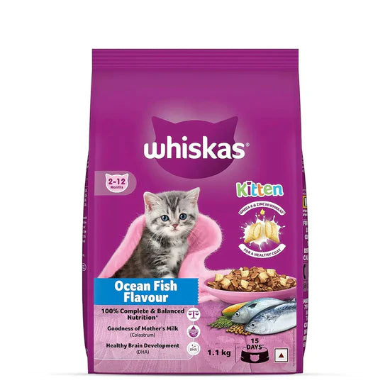 Whiskas Kitten Dry Cat Food - Ocean Fish Flavour