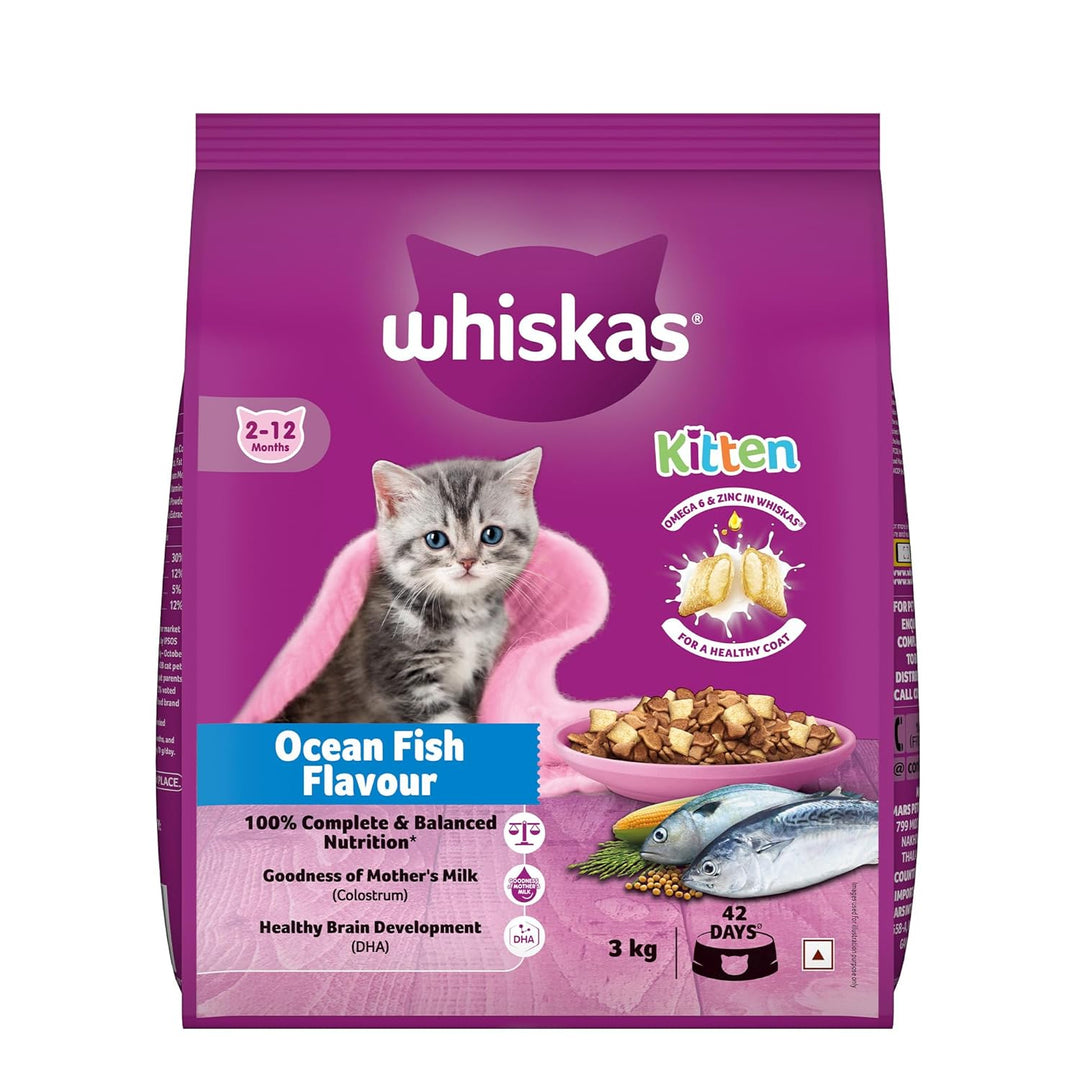 Whiskas Kitten Dry Cat Food - Ocean Fish Flavour