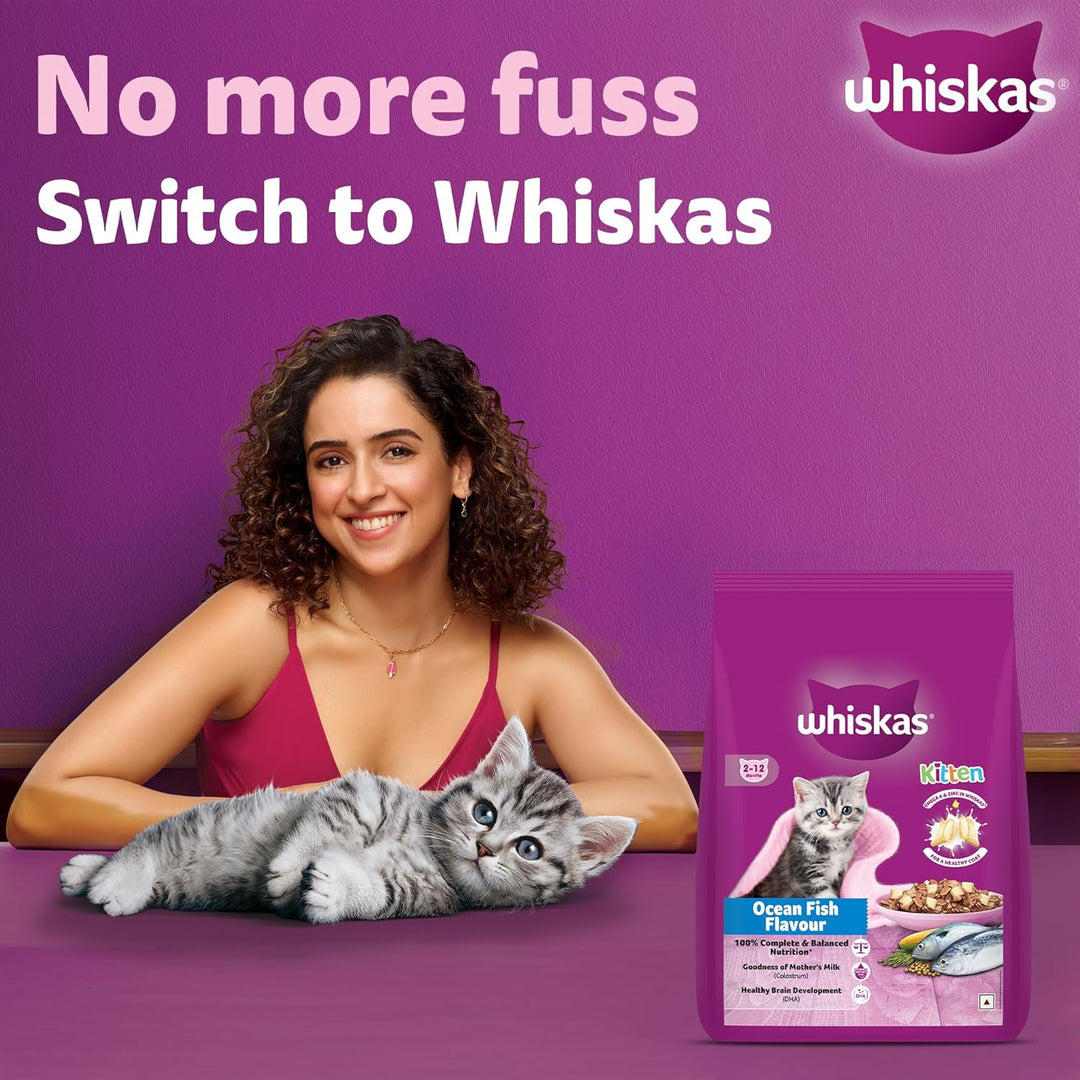 Whiskas Kitten Dry Cat Food - Ocean Fish Flavour