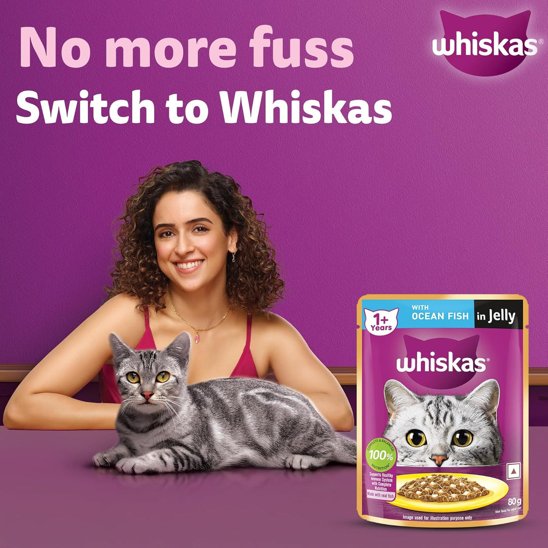 Whiskas Adult Ocean Fish Gravy 80Gm