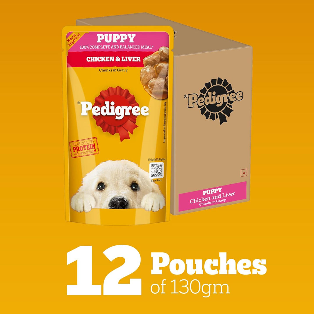 Pedigree Puppy Chicken & Liver Gravy 130gm