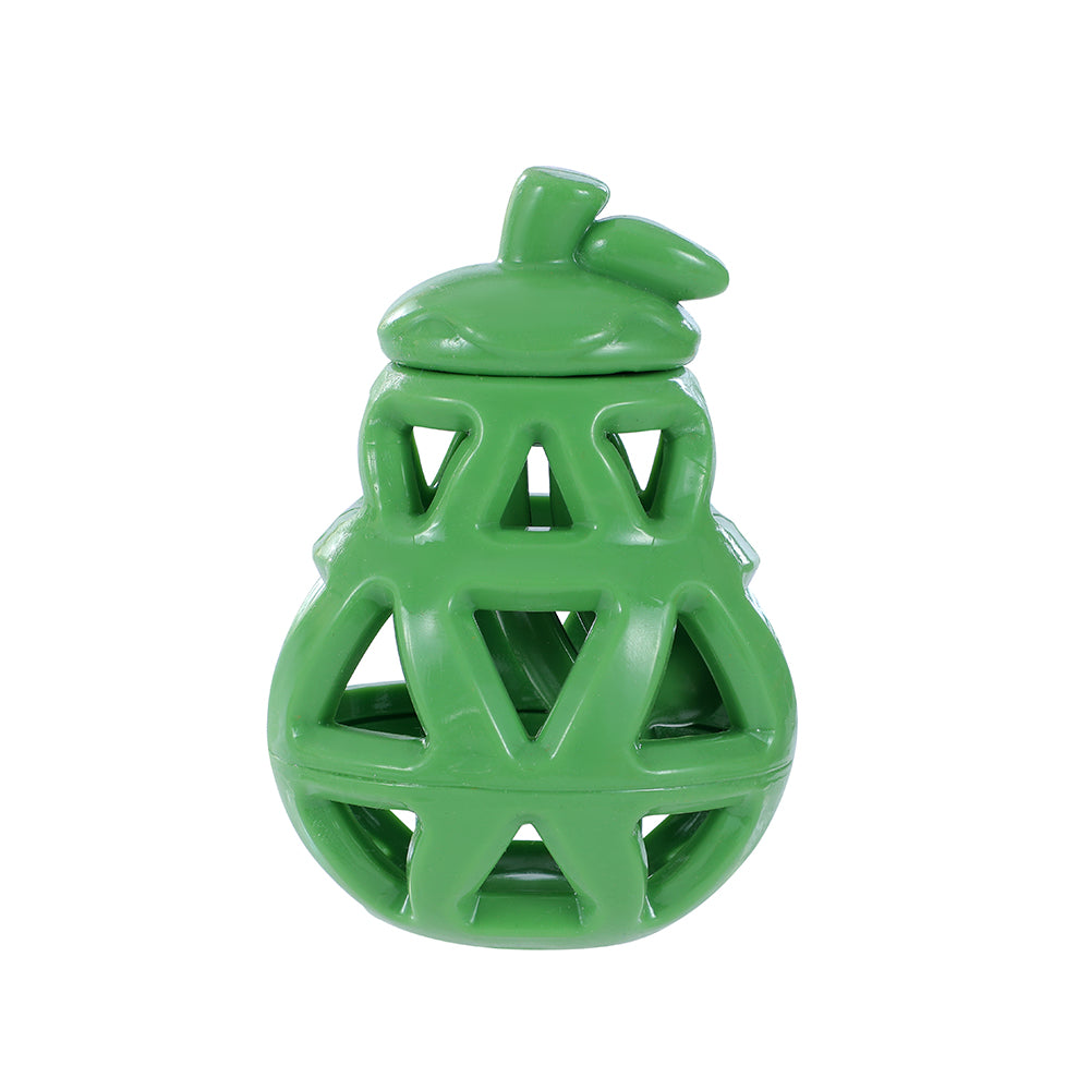 Holy Paws "Fruity Bite" Rubber Pear Dog Toy | Durable Treat Dispenser