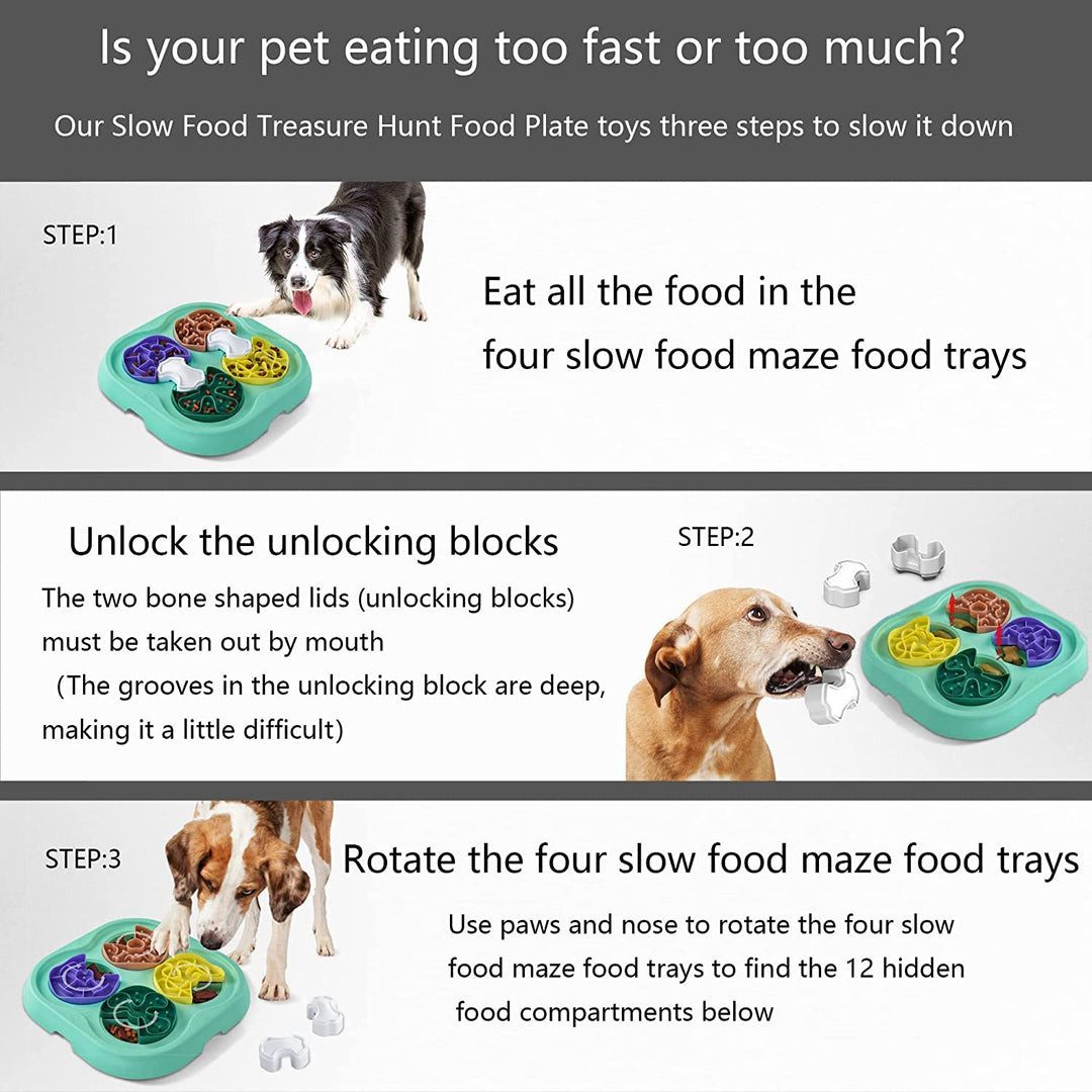 Nunbell Dog Treat Maze Game & Slow Feeder Puzzle Toy