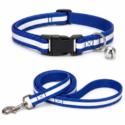 Reflective Pet Collar and Leash Combo Set with Safety Bell