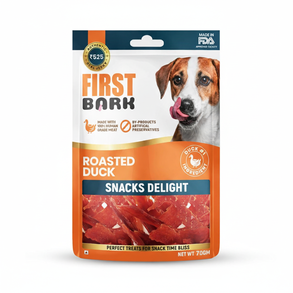 First Bark Roasted Duck Dog Treats - 70gm