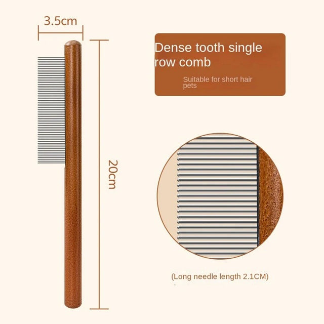 Smarty Pet Bamboo Flea Comb for Dogs & Cats