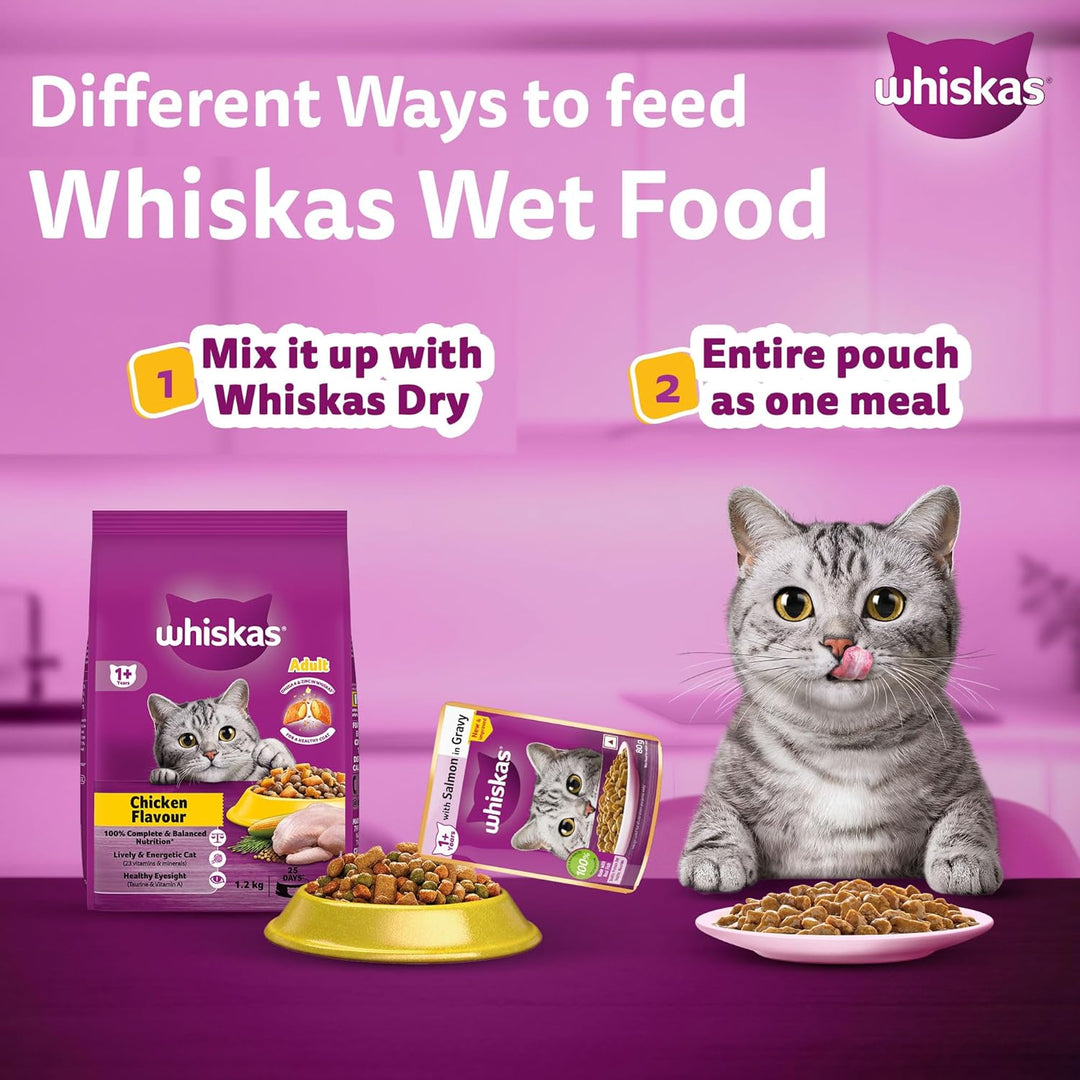 Whiskas Adult Salmon Gravy 80Gm