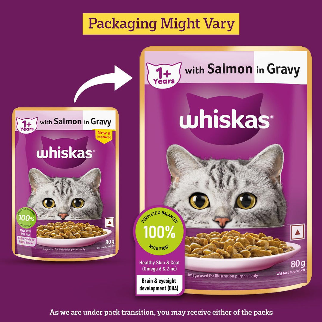 Whiskas Adult Salmon Gravy 80Gm