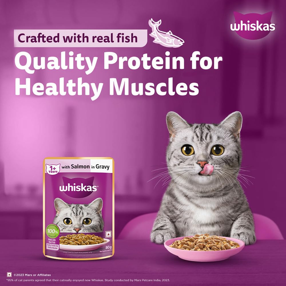 Whiskas Adult Salmon Gravy 80Gm