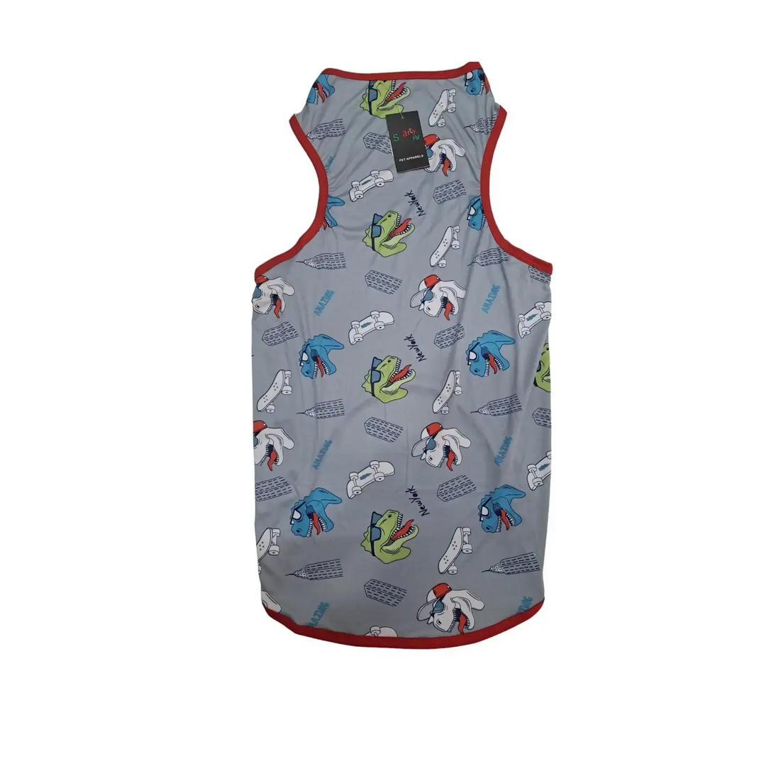 Smarty Pet Lightweight Printed Dog Sando – Breathable Summer Tank Top