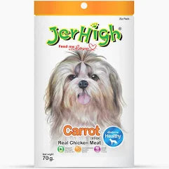 JerHigh Carrot Dog Treats – Real Chicken & Carrot Sticks | Healthy, Tasty & Nutritious Snacks for Dogs
