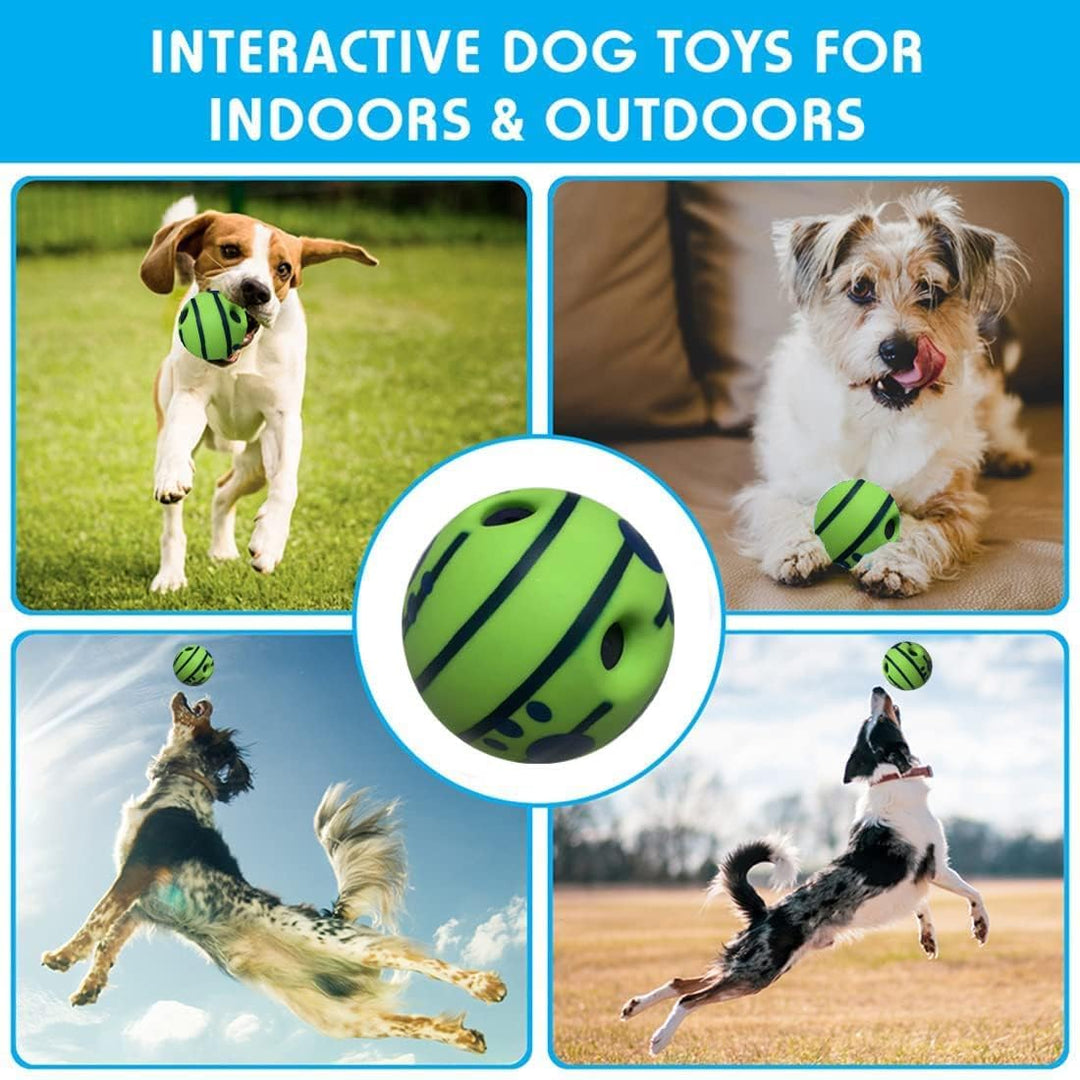 Wobble Giggle Sound Ball – Interactive Treat-Dispensing & Noisemaker Toy for Dogs