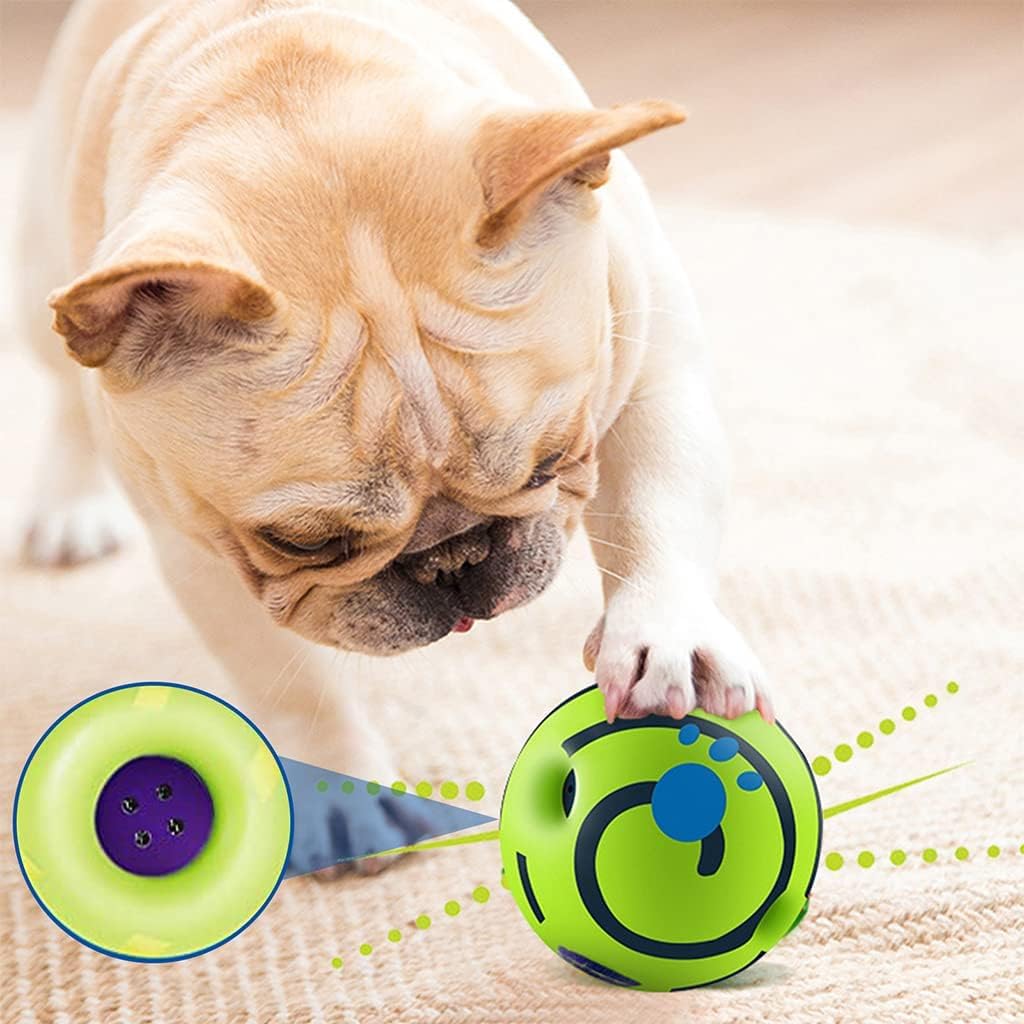 Wobble Giggle Sound Ball – Interactive Treat-Dispensing & Noisemaker Toy for Dogs